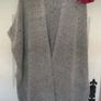 grey fringed sleeveless cardigan s/m generous Image 2