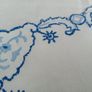 vintage linen, linen traycloth, hand embroidery Image 3