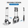 Aluminium Folding Hand Truck Trolley, Heavy Duty Foldable Sack Cart with Adjustable Telescoping Handle, 70KG Load Capacity Image 6