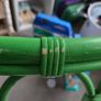 green rattan chair and cushion Image 8