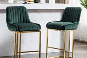 2 X Bar stools Velvet Luxurious Comfort &amp; Sleek Style