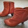 Red heel leather boots Image 2