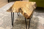 Handcrafted Spalted Beech Live Edge Side Table