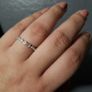 Mini Skull Eternity Band Ring in Sterling Silver, Alternative Wedding Band Image 3