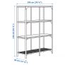 Black industrial style shelving unit Image 2