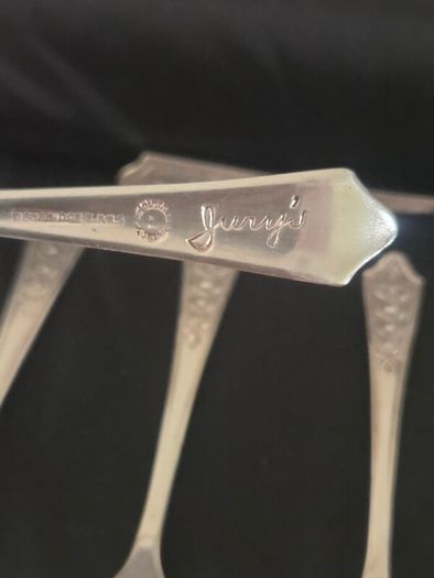 Collection of 11 Vintage Newbridge Silverware Celtic Dragon Design Spoons from Jurys Hotel
