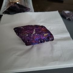 Copper iron ore with malachite