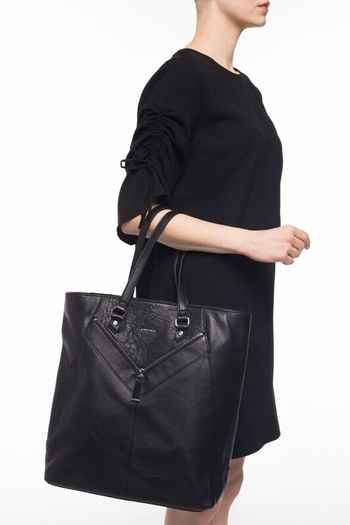 Diesel Leather Shoulder Bag with zip detail