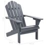 Garden Chair with Ottoman Wood Grey Image 2