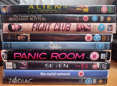 David Fincher Dvd Collection Bundle Se7en Figt Club Alien 3 The Social Network Zodiac Etc.