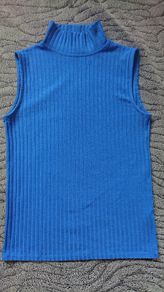 High Neck Blue Top. Size 10