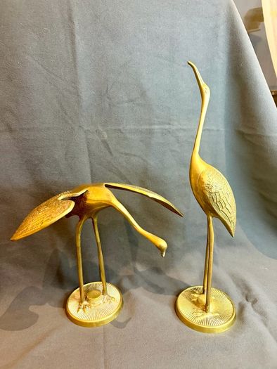 Vintage Brass Cranes