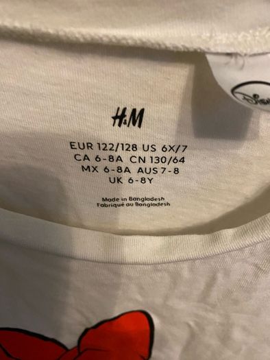 H&M girl's t shirt Daisy 122 128