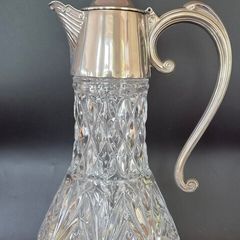 Edwardian style cut glass claret jug