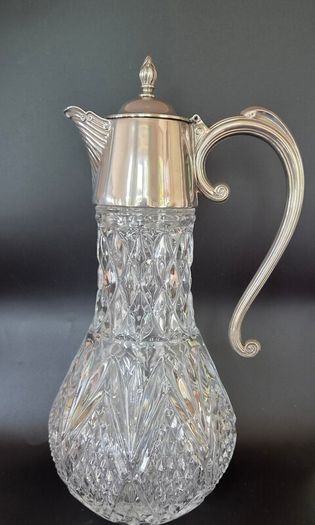 Edwardian style cut glass claret jug