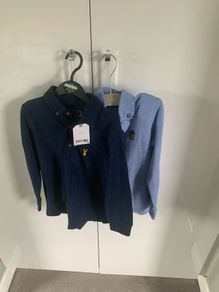 2 Navy baby blue long sleeve Next Tops - Brand New - Age 6