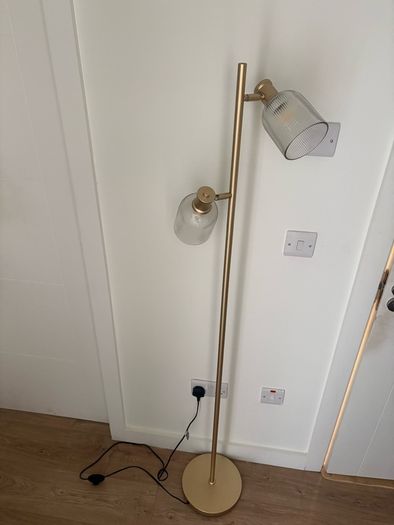 floor lamp gold and glass