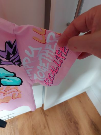 Girls Top Graffiti T-shirt 13-14yrs From Zara-new!
