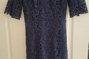 Fran &amp; Jane navy midi lace dress