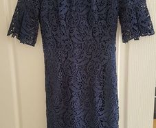Fran & Jane navy midi lace dress