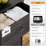 Fabric Chest of Drawers - Canvas Storage Unit with 8 Large Drawers Label Cards, Side Pocket & Hook for Living Room, Hallway, Bedroom Image 5