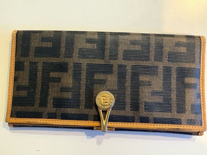 Fendi Vintage Zucca FF Logo Long Wallet