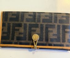Fendi Vintage Zucca FF Logo Long Wallet