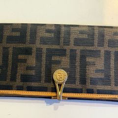 Fendi Vintage Zucca FF Logo Long Wallet