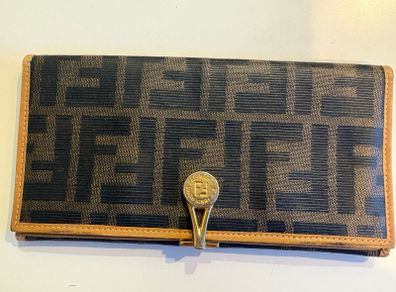 Fendi Vintage Zucca FF Logo Long Wallet