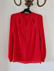Red long sleeve top (Warehouse)