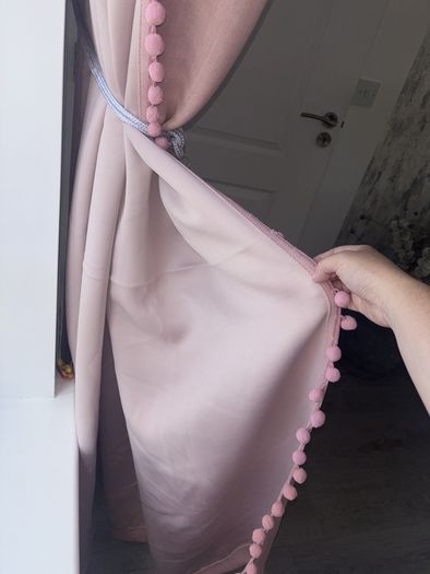 90x90 pink curtains