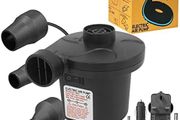 Electric Pump for Inflatables with 3 Nozzles, AC 240V/DC 12V 50W High Power Electric Air Pump for Air Bed Mattress Inflatables Paddling Pool Beach Toys, Fill Inflator Deflator