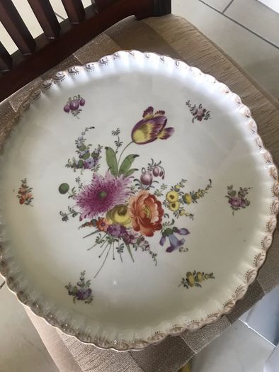 Antique Hand Painted Meissen Plate