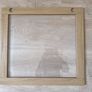 Original IKEA BESTA cabinet door/front panel in discontinued natural oak finish with clear glass centre. Image 9