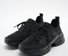 Zara Rhinestone Running Shoes
