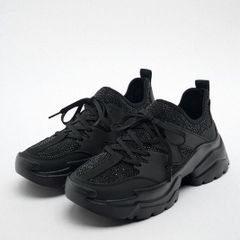 Zara Rhinestone Running Shoes