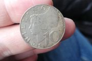 1958 Austria Silver 10 Schilling Coin