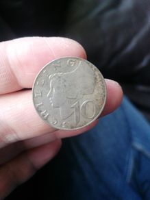 1958 Austria Silver 10 Schilling Coin