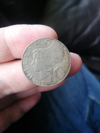 1958 Austria Silver 10 Schilling Coin