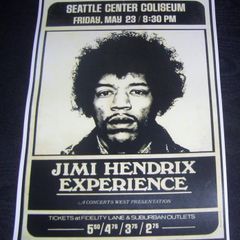 Jimi Hendrix Seattle Center Coliseum 1969 Repro Concert Poster