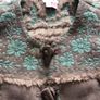 Girls Monsoon furry lined brown floral embroidery gilet body warmer Image 3
