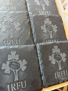 Irfu slate coasters