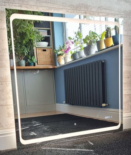 LED Bathroom Mirror 100x100cm Touch Dual Light