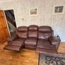 Leather 3 seater recliner and single recliner Image 2