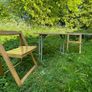 Wooden folding table and chairs Image 5