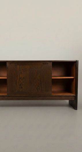 FLASH SALE ! Was 1300 Now 1050 ! Skovby Dark Oak Low Sideboard, 1960s Danish Minimalist