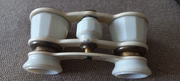 vintage Binoculars with leather case made in Russia
