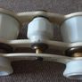 vintage Binoculars with leather case made in Russia Image 4