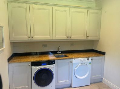 Solid wood kitchen/ utility units and granite top