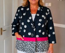 Personal Choice Size 18 Polka Dot Colour Block Blazer